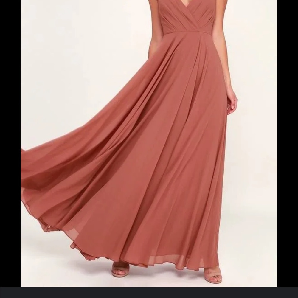 Lulu’s All About Love Maxi, Dusty Rose, Size Medium, worn Once